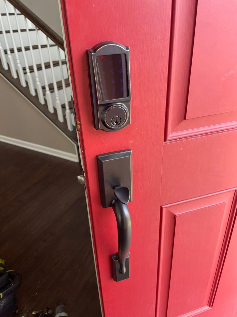 Advanced lock and key in Strongsville OH locksmith services - residential key pad